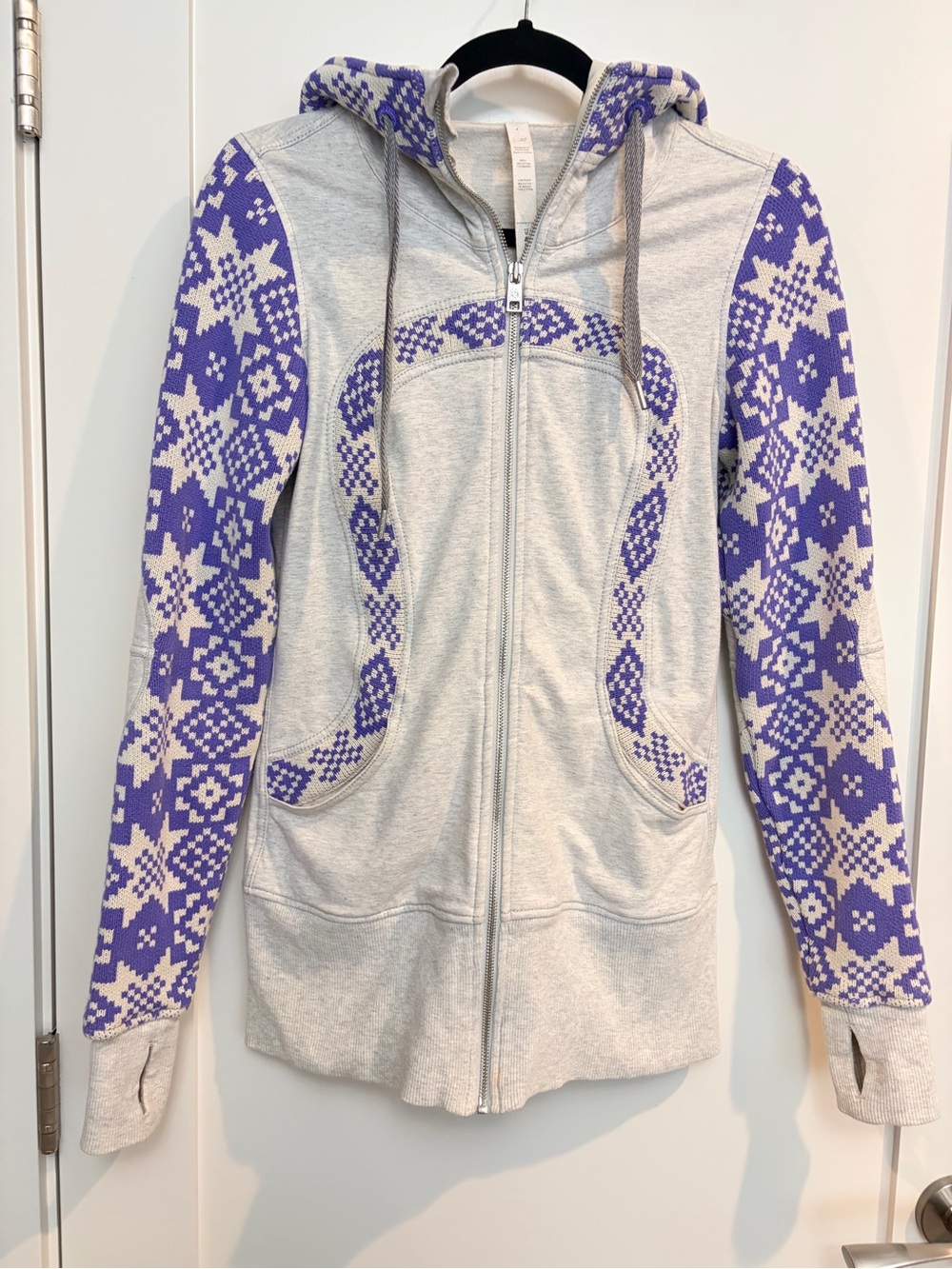Lululemon Special Edition Fair Isle Scuba Full-Zip Hoodie Purple
